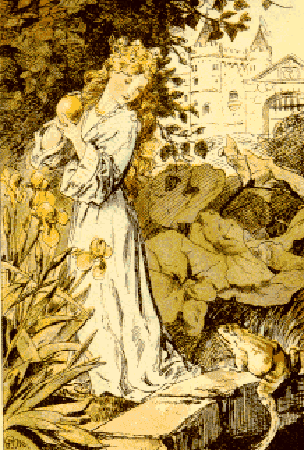 An 1889 Meyerheim Illustration of 'The Frog King'