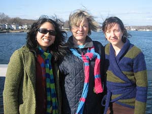 Libby pictured (middle) with Alvina Ling and Anna Alter