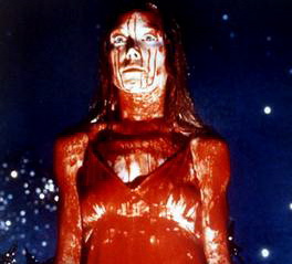 Carrie, in pig’s blood, at the prom.