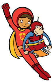 WordGirl and Captain Huggy-Face